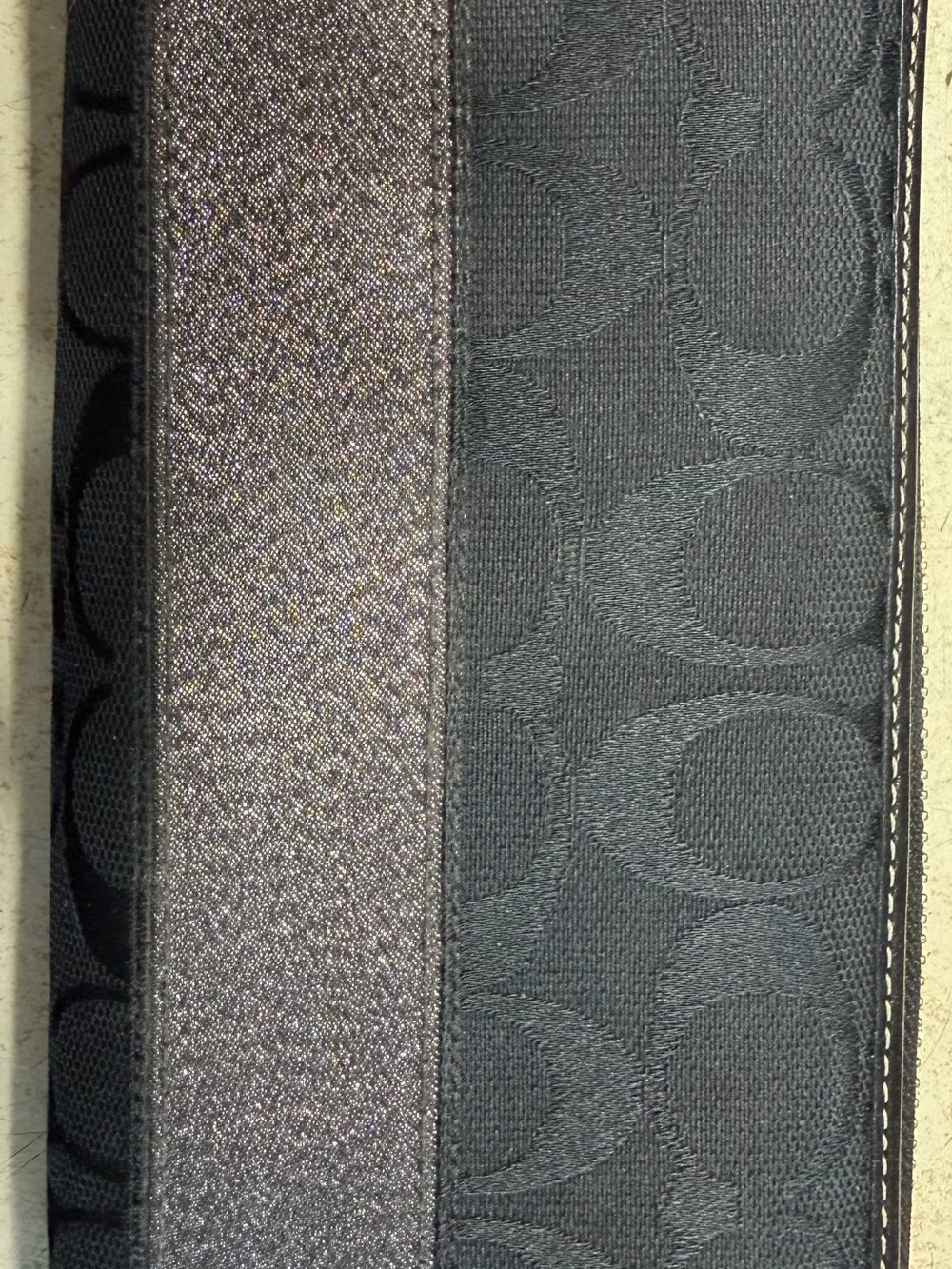 Coach Men's Dark Gray Signature Crossbody Strap